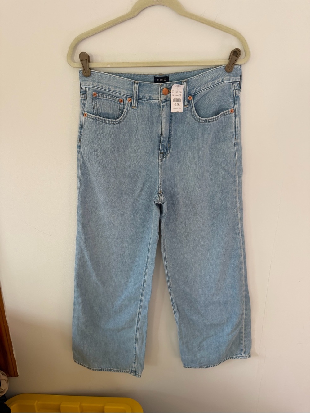 J. Crew Light Blue Wide-Leg cropped Jeans 28